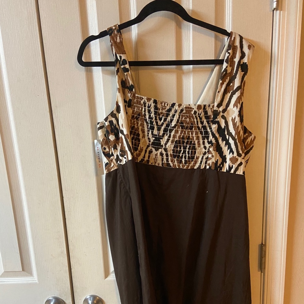20w brown dress